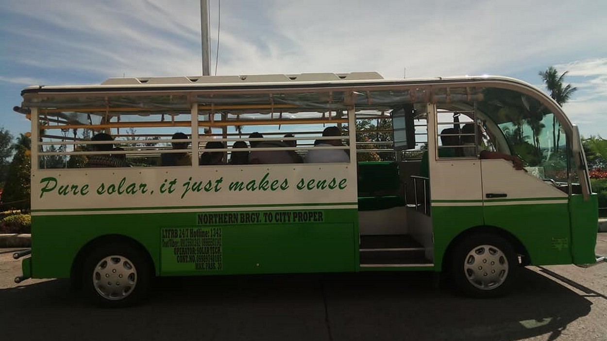 A solar-electric jeepney in Tacloban City, the Philippines (Photo Credit: Sheila Javier)